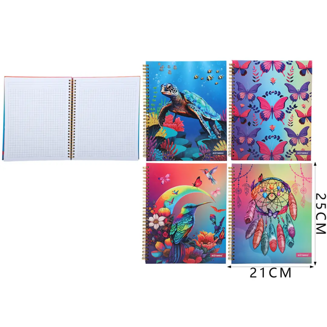 Cuaderno Universitario Naturaleza Pasteles 21x25 cm 100 hojas