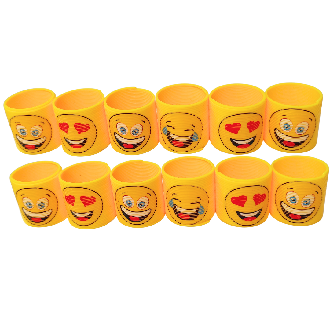 Resortes amarillos caritas 12 Unidades