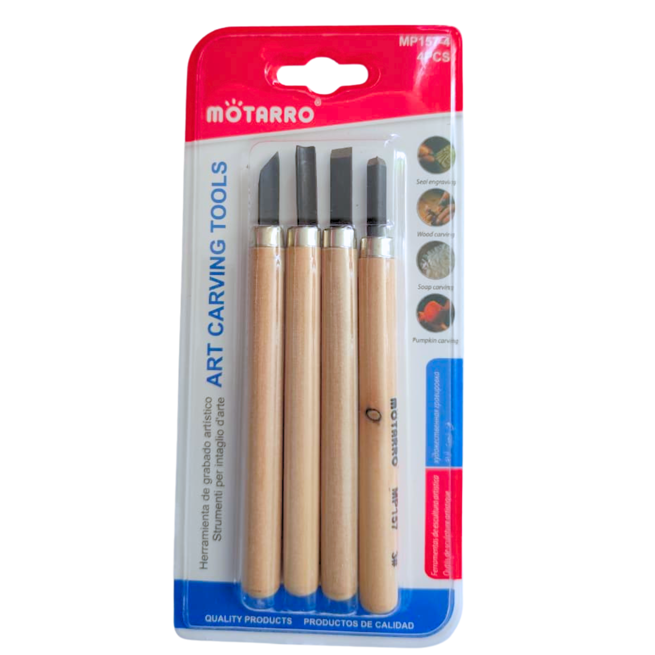 Set 4 Gubias para Grabado Útil Escolar