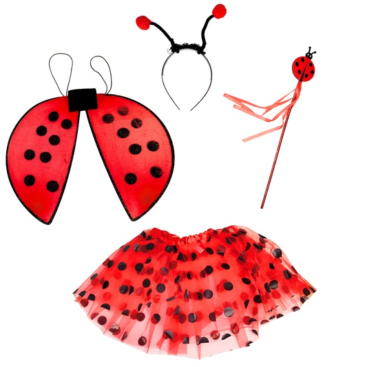 Disfraz Halloween Chinita Cintillo + Varita + Alas + Tutu