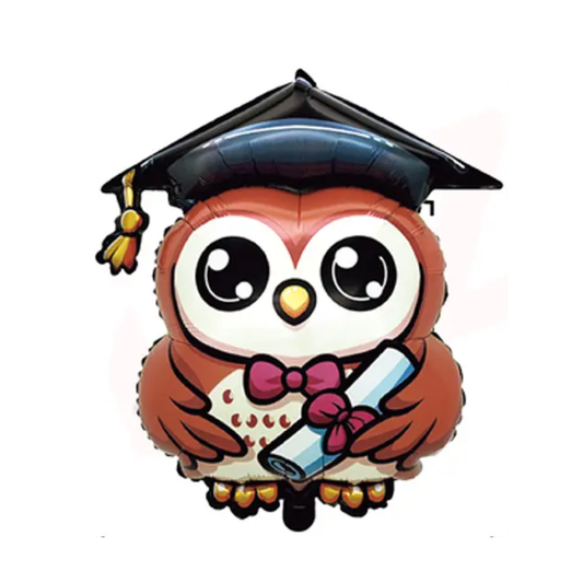 Globo Foil Búho Graduado 60x46,5 cm 1 Unidad