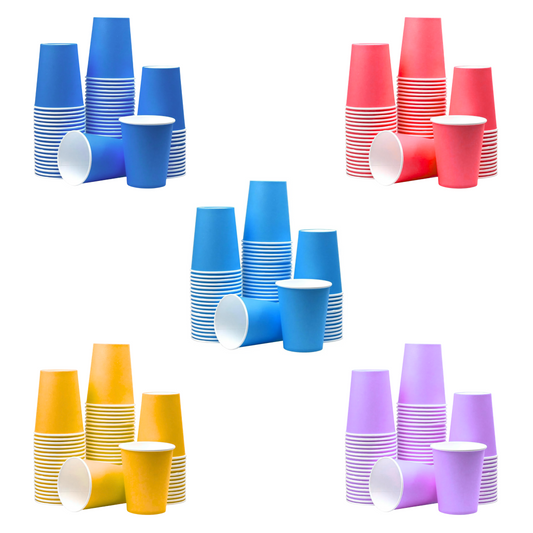 Vasos Bicolor Plastico 500 mL 16 OZ 10 Unidades Colores