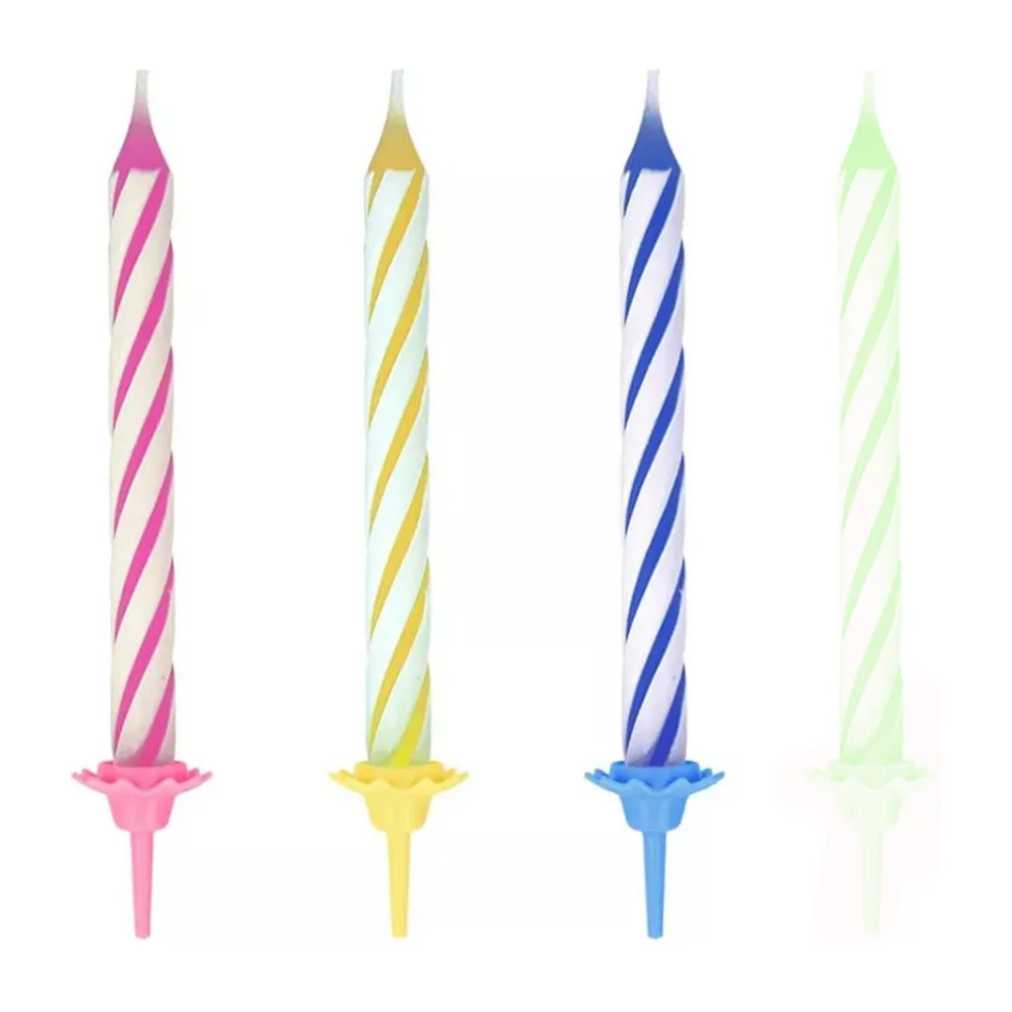 Vela Diseño Tradicional 4 Colores 24 Unidades