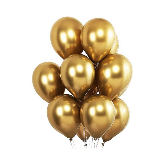 Globos Cromados 23 cm  N°9 25 Unidades