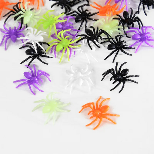Decoración Halloween Mini Arañas 24 unidades