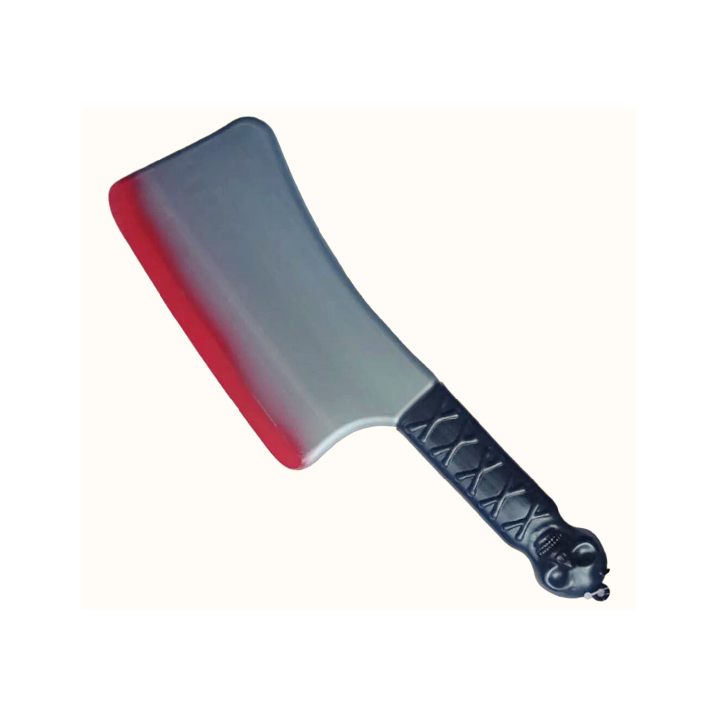 Cuchillo falso ensangrentado con plástico