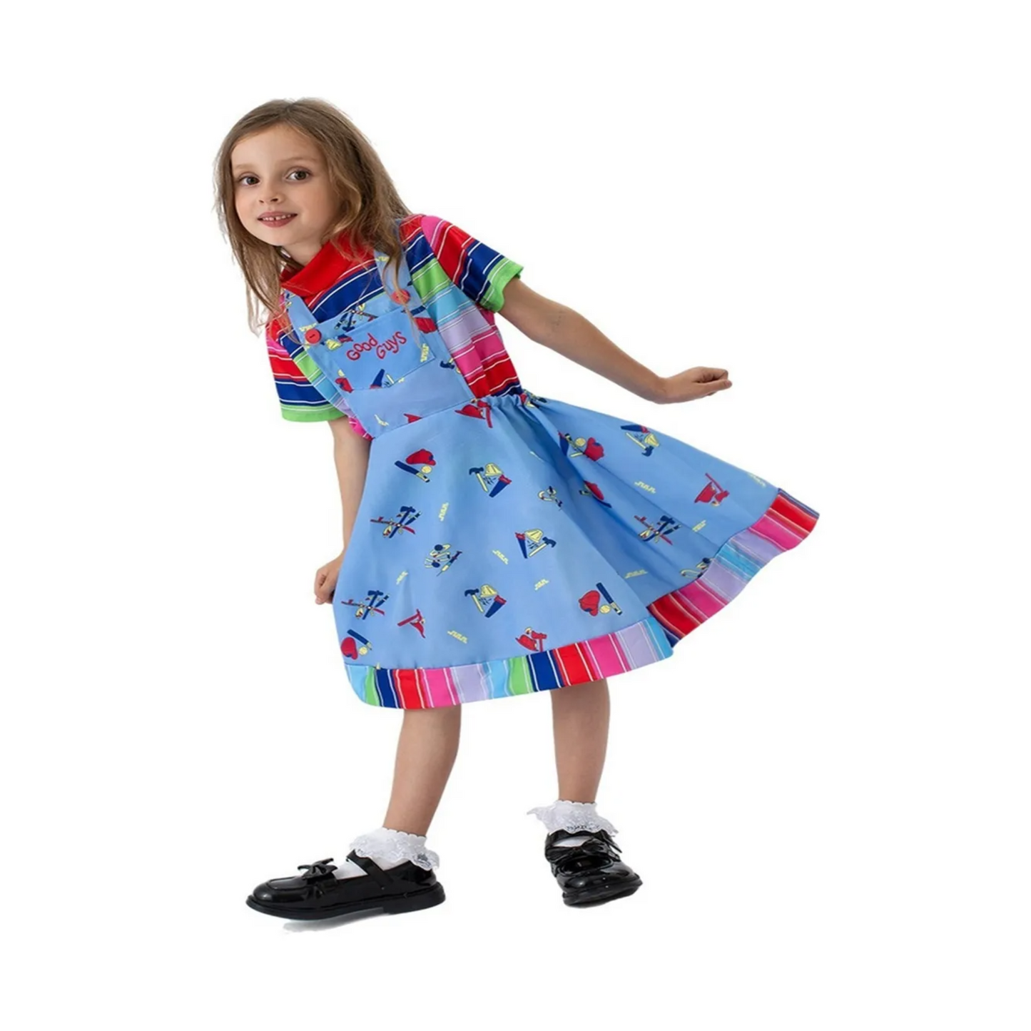 Disfraz Chucky Niña Muñeco Diabólico Cosplay Talla Infantil