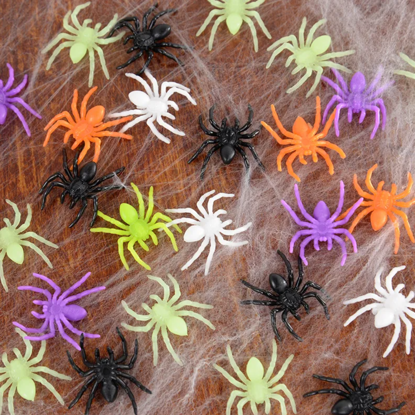 Decoración Halloween Mini Arañas 24 unidades