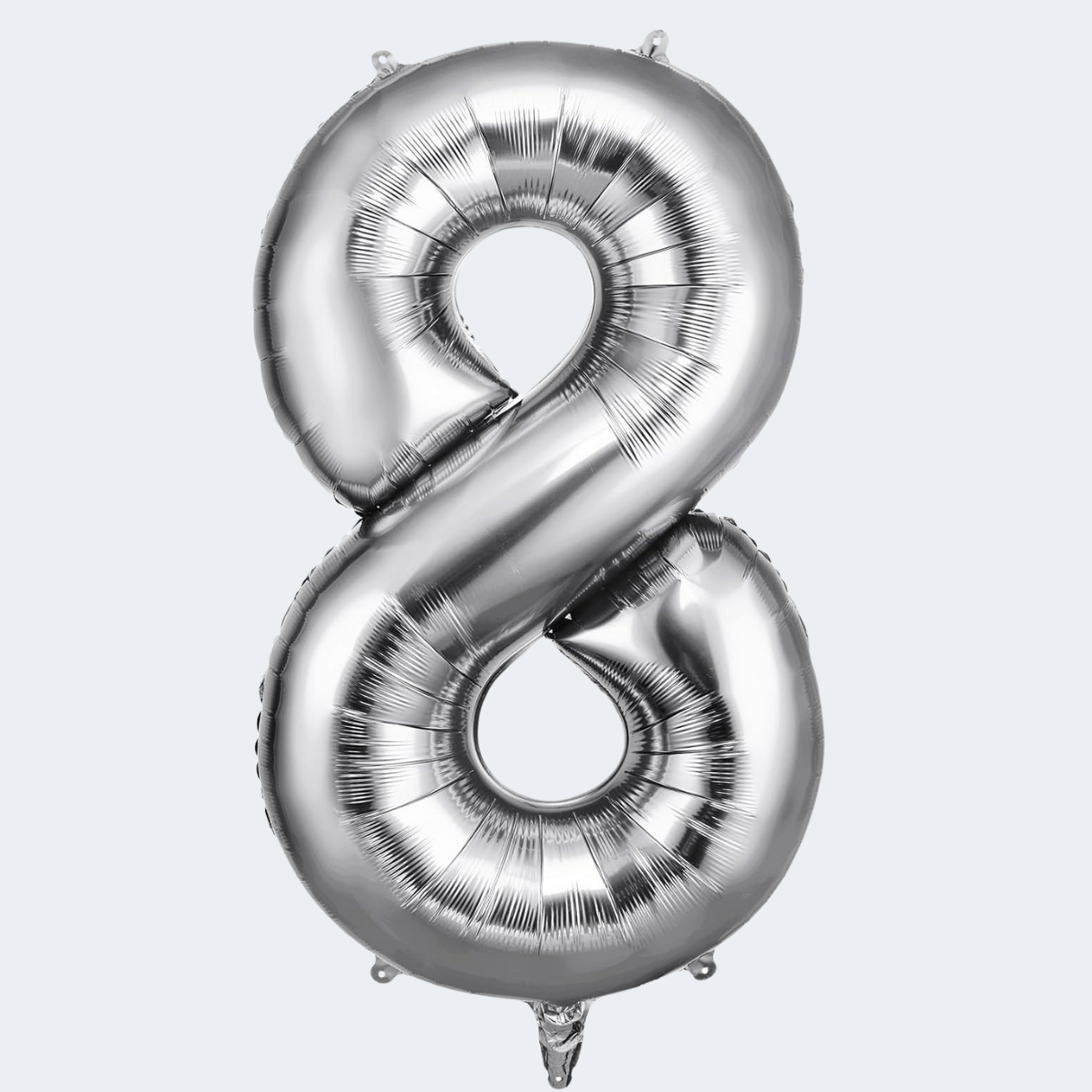 Globos Número Metalizado Plateado 32 cm