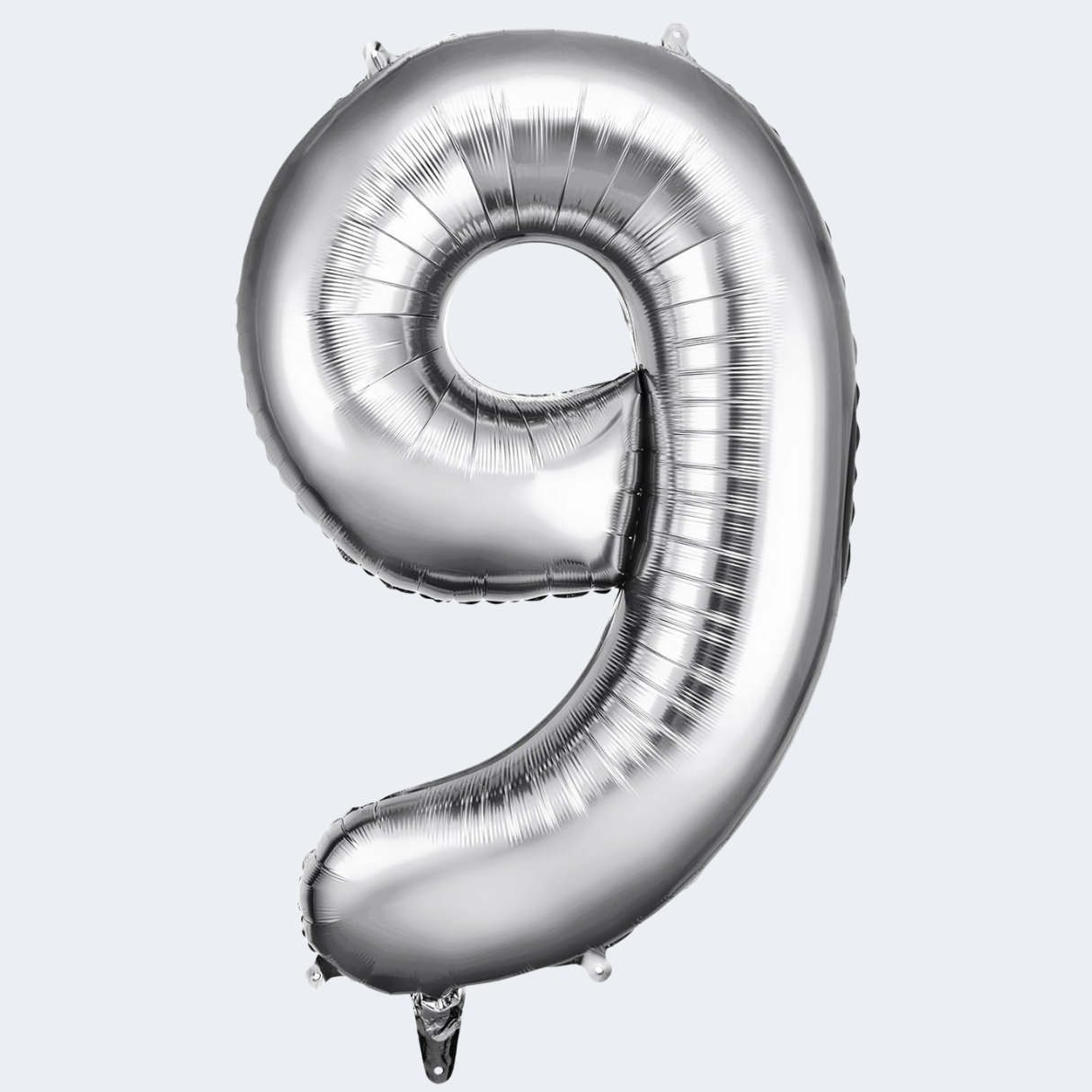Globos Número Metalizado Plateado 32 cm