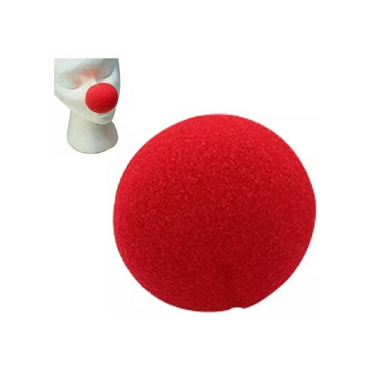 Nariz de payaso de esponja x1