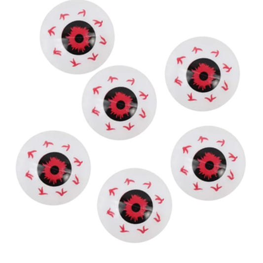 Decoración Halloween Ojos 3,3 cm 6 Unidades