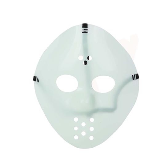 Máscara Jason Voorhees Martes 13 Halloween 24x21 cm GLOW (Brilla en la Oscuridad)