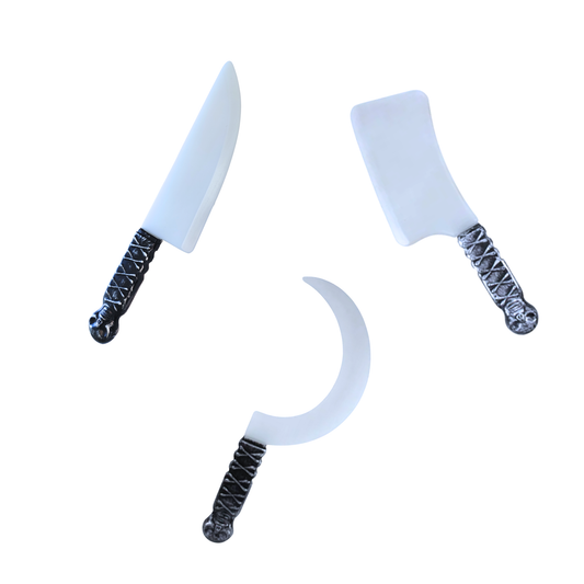 Cuchillos flúor brilla en la oscuridad x1 Halloween