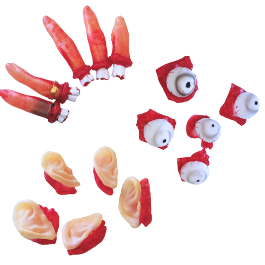 Decoración Halloween Ojos Oídos y Dedos 5 Unidades