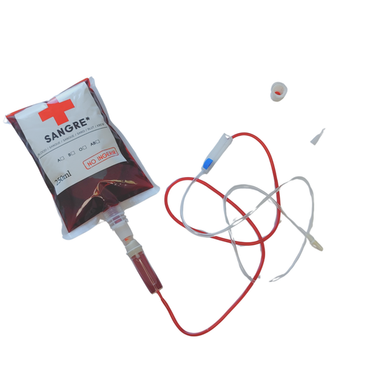 Sangre Falsa  en bolsa transfusión Halloween