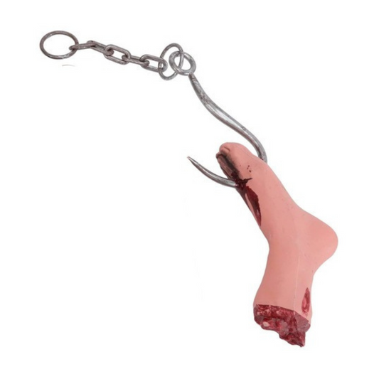 Decoración Halloween Pie con cadena Colgante Sangre 72 Cm