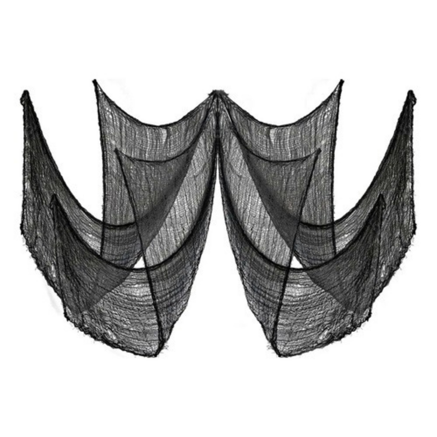 Decoración Halloween Tela Gasa Negra 180x80 cm