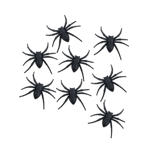 Decoración Halloween Arañas 5x2 cm 8 Unidades