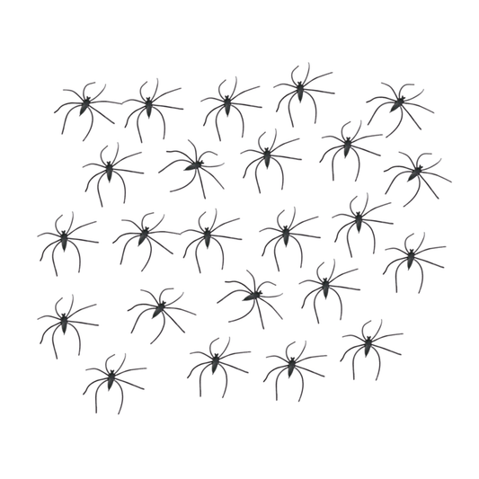 Decoración Halloween Arañas 4,5x4,5 cm 24 Unidades