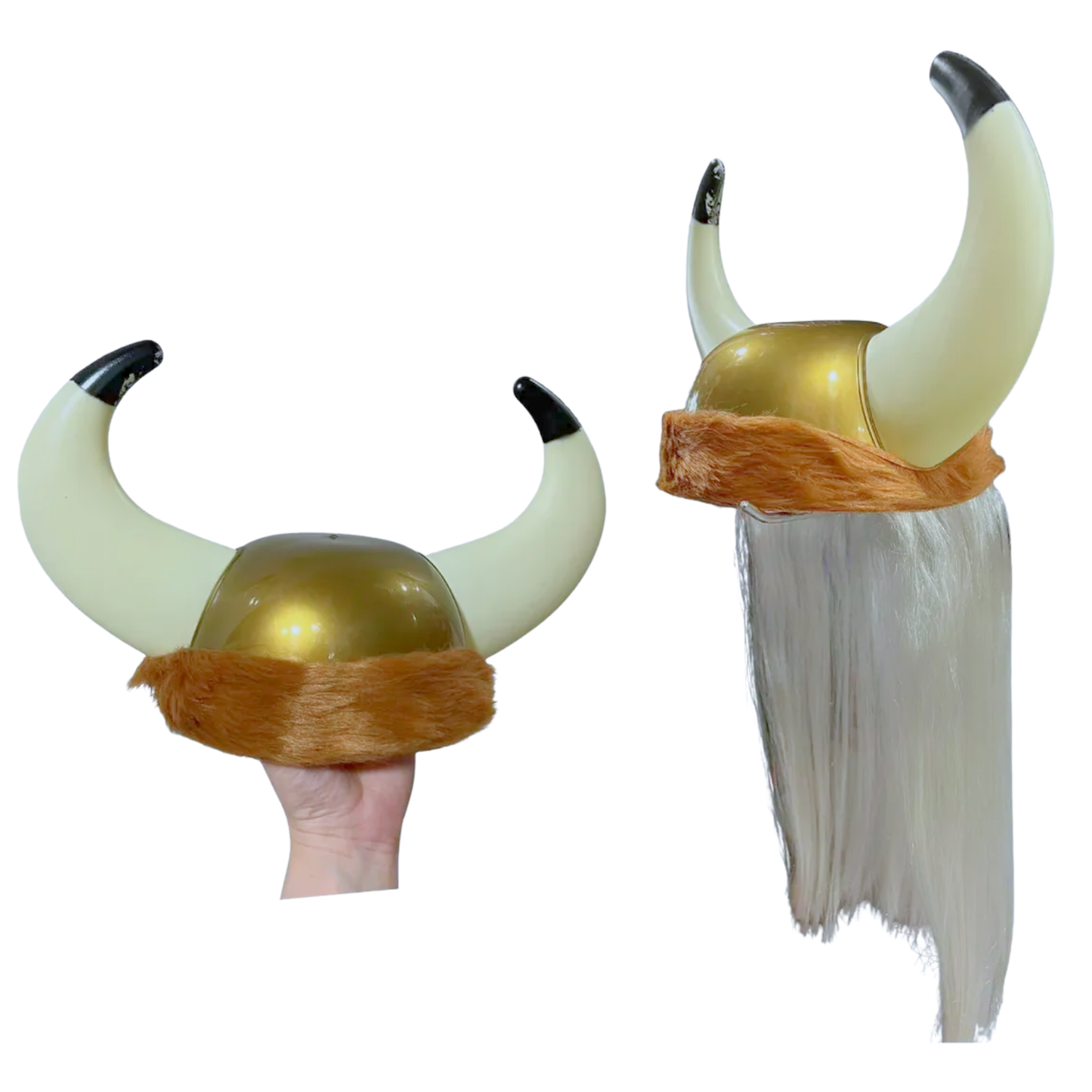 Gorro Vikingo y peluca Disfraz Halloween 66x34 cm