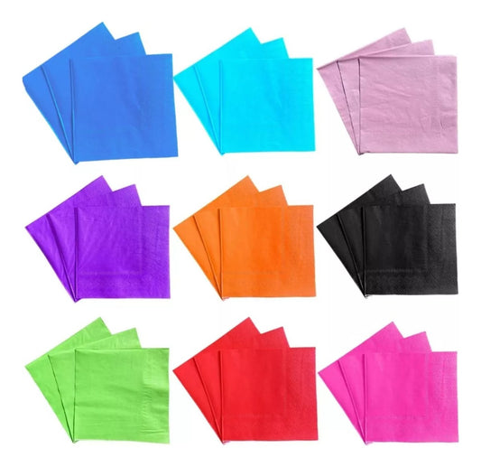 Servilletas De Colores 33x33 Cm 20 Unidades