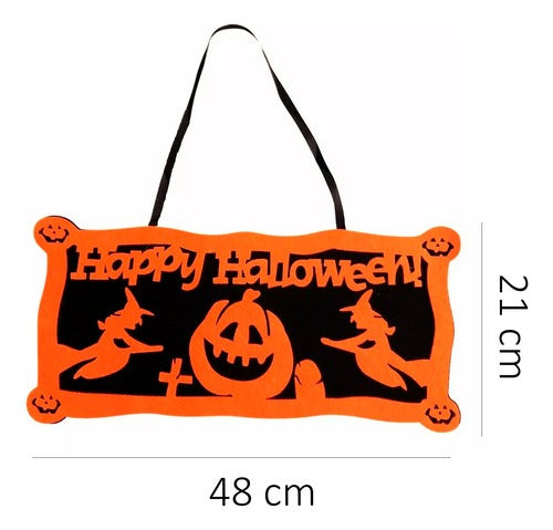 Decoración Halloween Adorno De Tela 48x21 cm