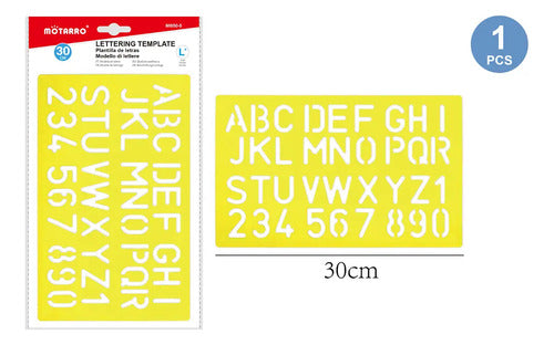 Regla Con Letras Y Números Abecedario 30 cm Plástica