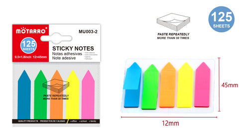 Notas Adhesiva Marcador Página 125 Hojas 45x12mm