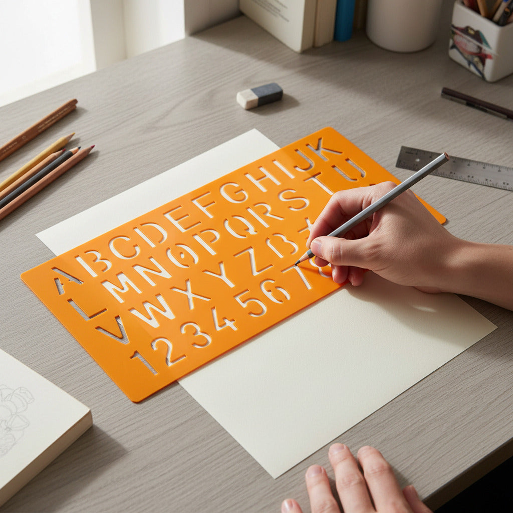 Regla Con Letras Y Números Abecedario 20 cm Plástica