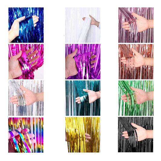 Cortina Decoración Metálica Guirnalda 2x1 mts