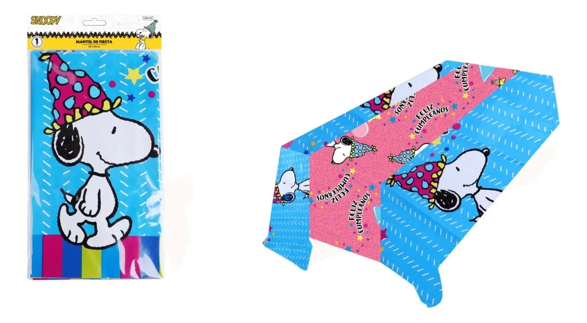 Mantel Cumpleaños 180x108 Cm Diseños Snoopy