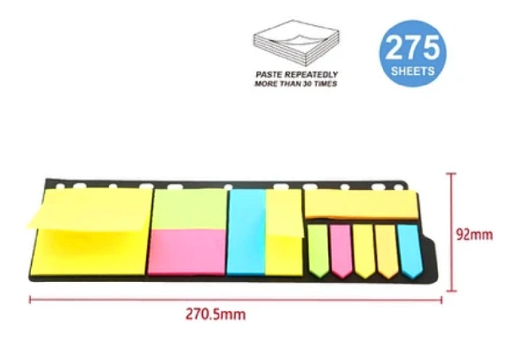 Set Notas Adhesiva Post It Fluorescentes