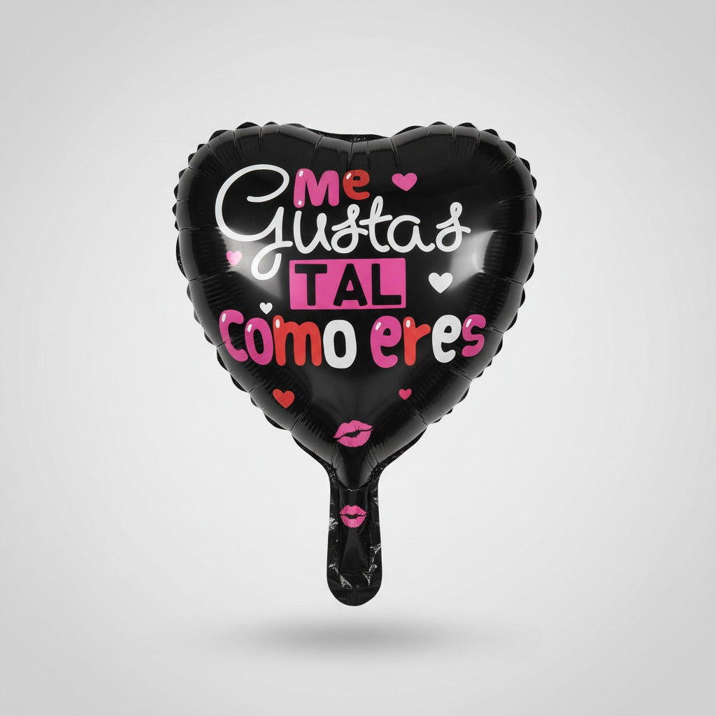 Globo Foil Metalizado Corazón Diseños San Valentín 30cm