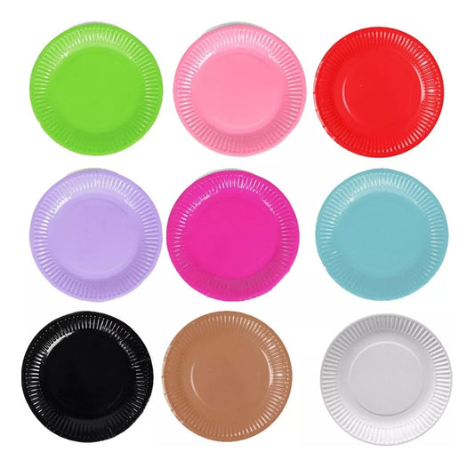 Platos de Cartón Colores 10 Unidades