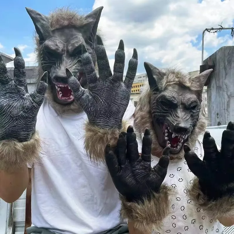 Máscara Hombre Lobo Látex Furry Halloween