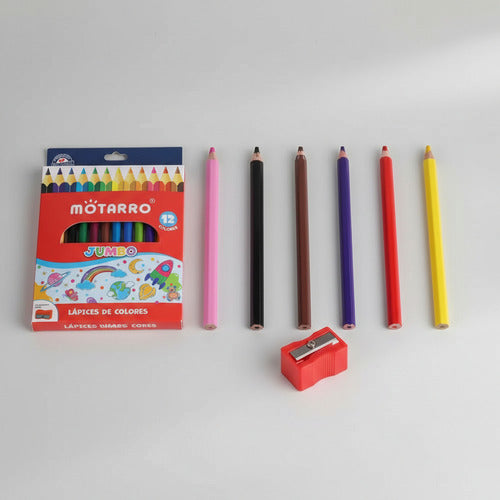 Lápices De Colores Jumbo 12 Unidades Hexagonal Madera