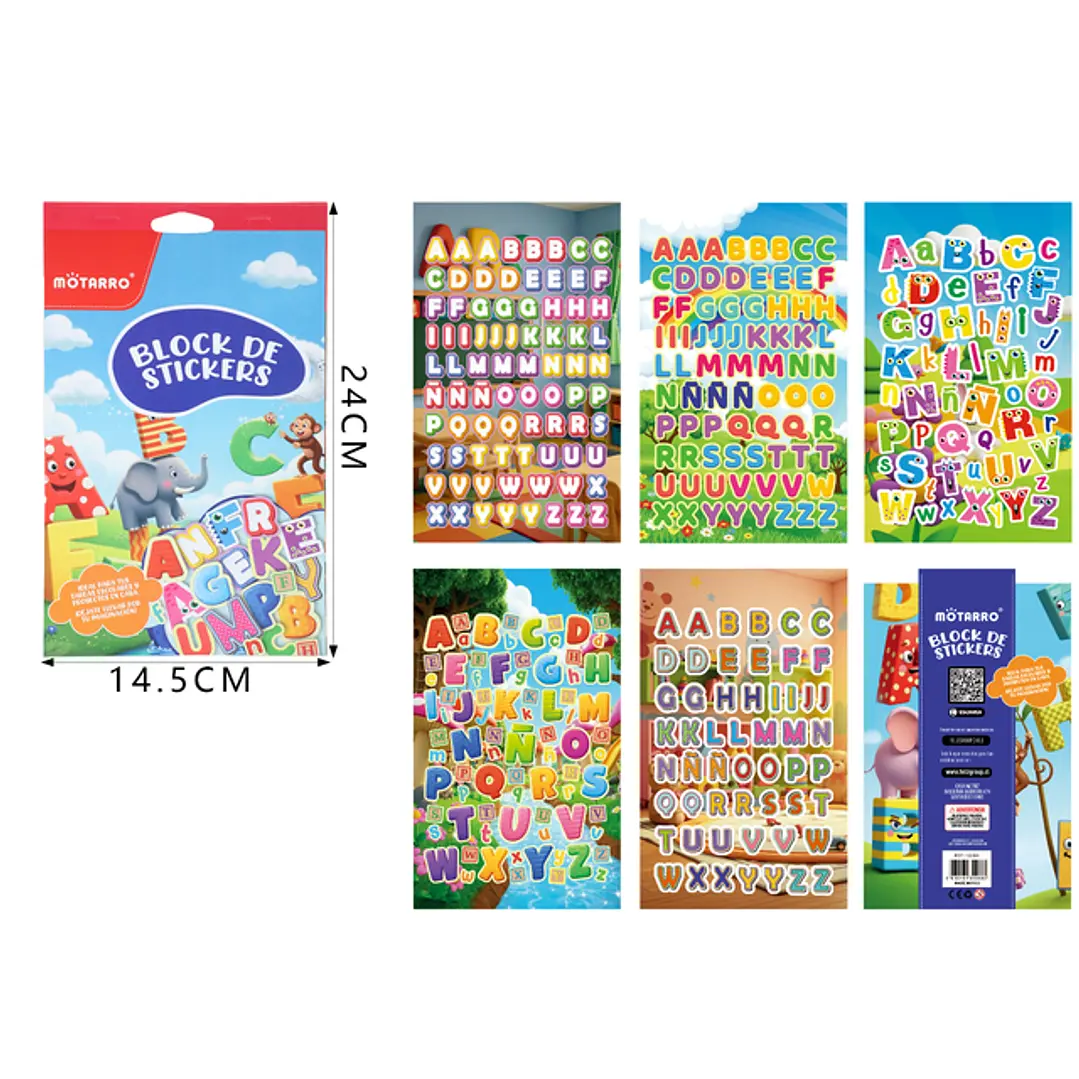Blocks de Stickers 5 Páginas Uso Escolar