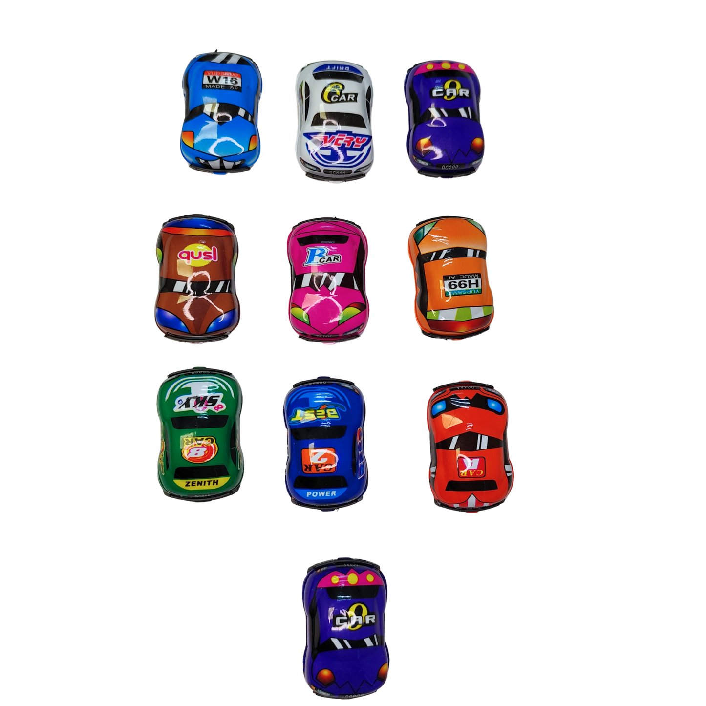 Autitos de plástico a friccion  10 Unidades