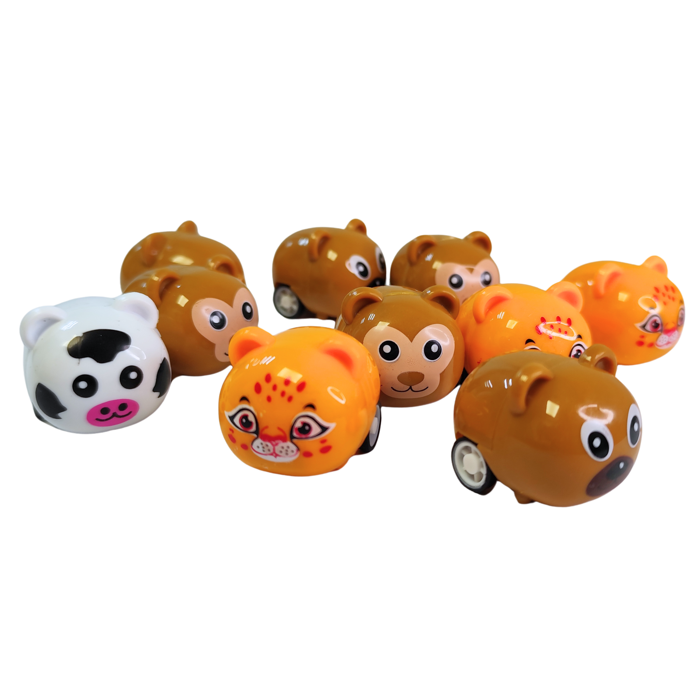 Autitos de animales a friccion 4 cm 10 Unidades