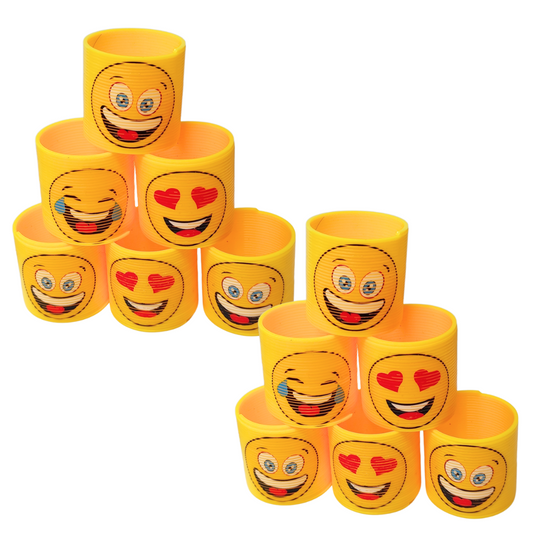 Resortes amarillos caritas 12 Unidades