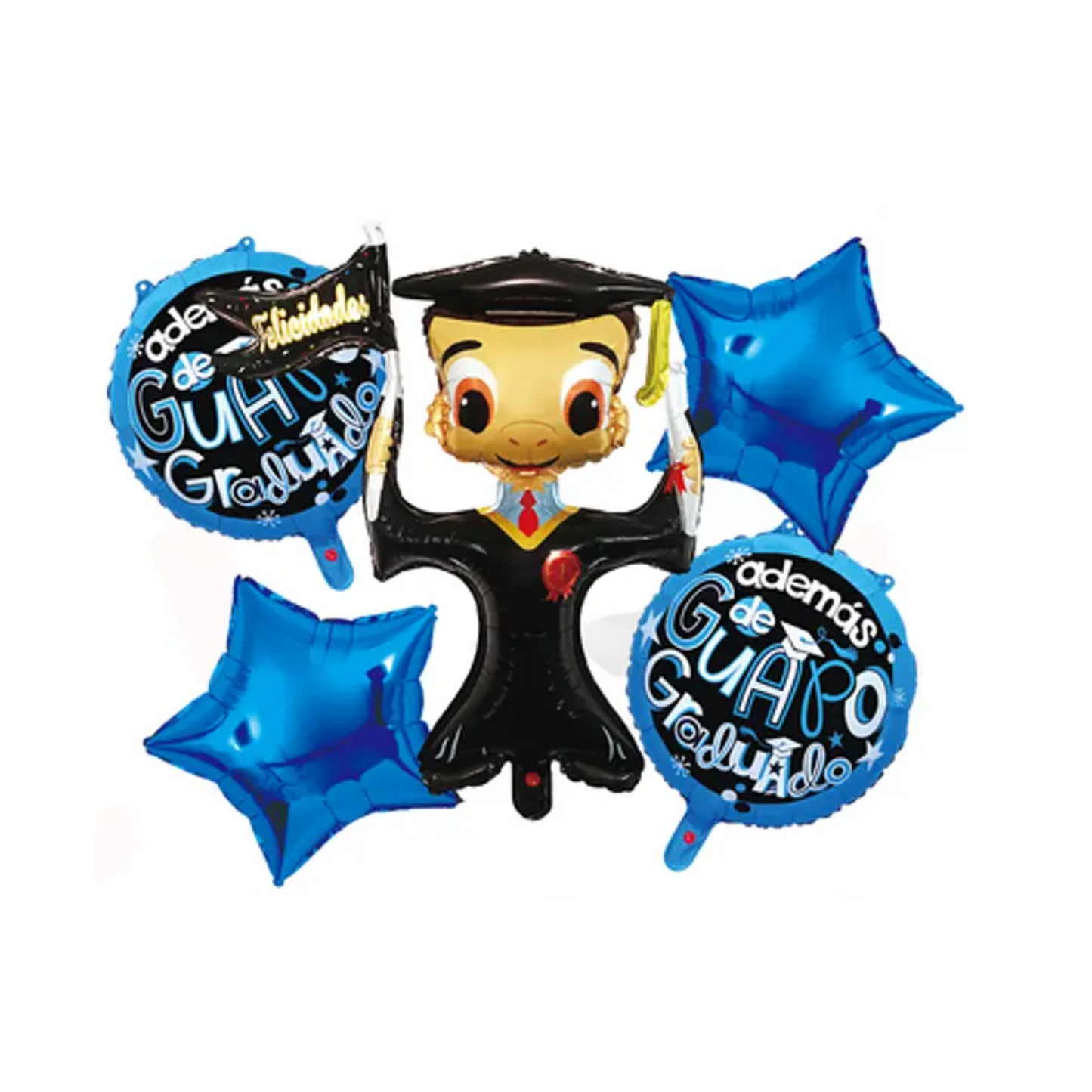 Set 5 globos foil Graduación Niño