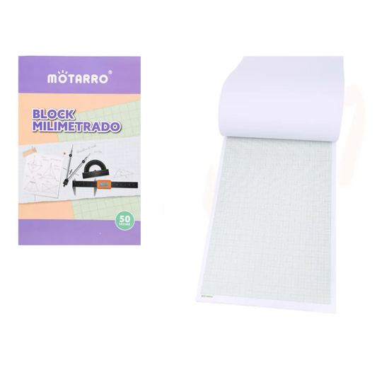 Block Milimetrado 50 hojas 32,5x21.5 cm