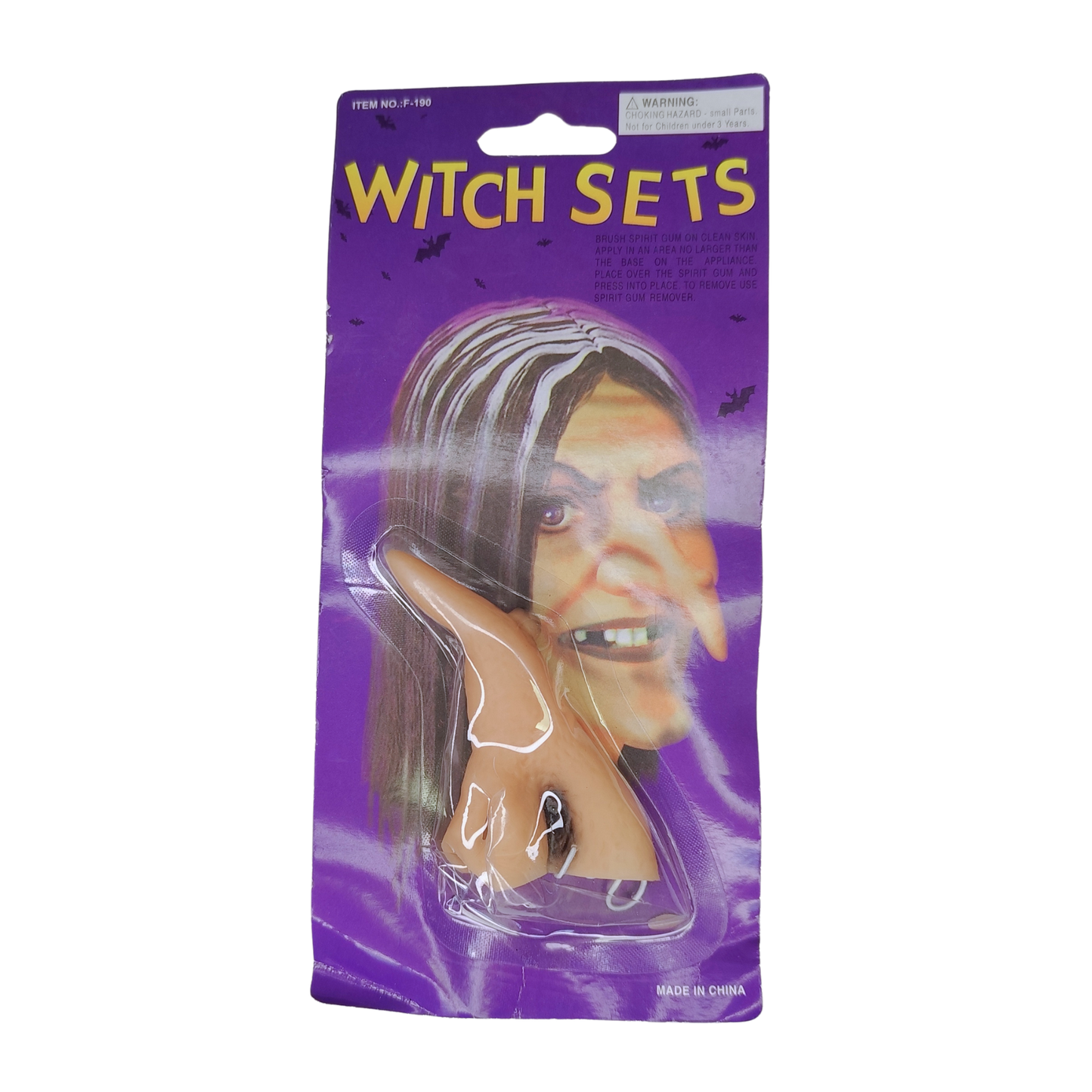 Nariz de bruja con elástico Halloween