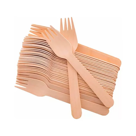 Tenedores de Madera Eco 15,5 cm 100 unidades