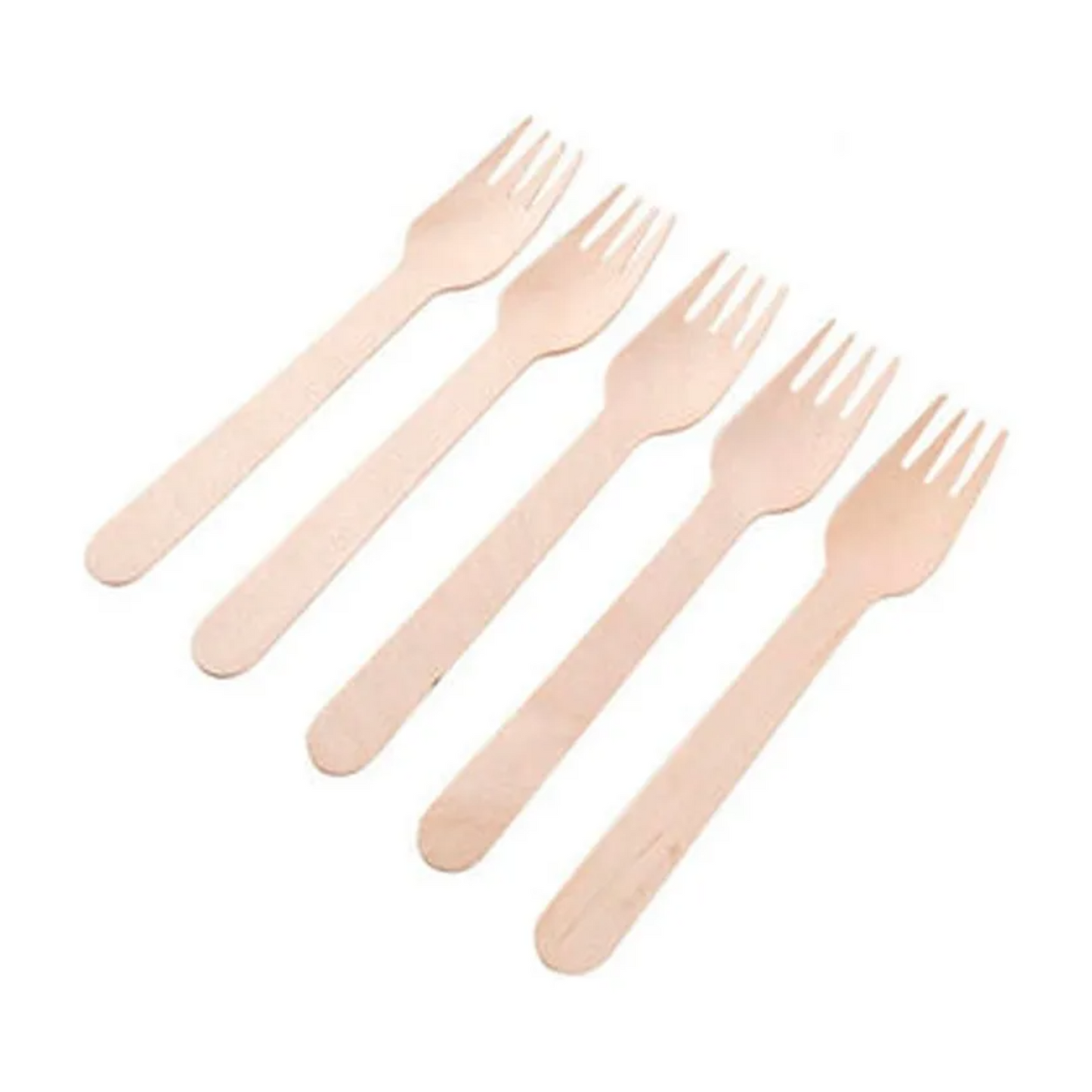 Tenedores de Madera Eco 15,5 cm 100 unidades