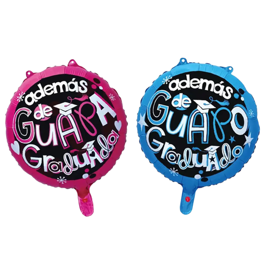 Globos Foil Además de Guapo/a graduada/o 18'' 45 cm 1 Unidad