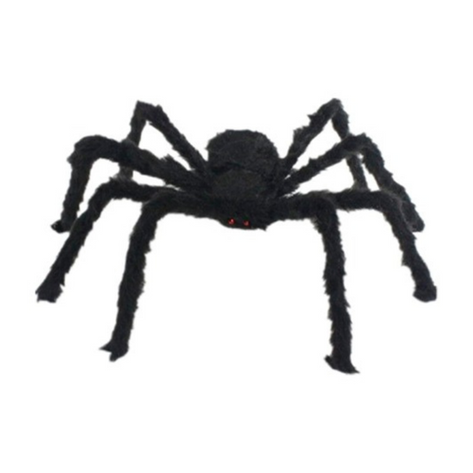 Decoración Halloween Araña felpa 60 cm