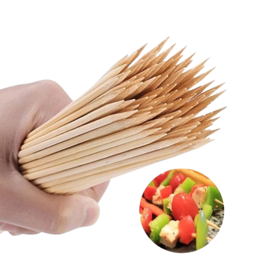 Palos Brochetas Anticuchos Gruesos 30 cm 50 unidades