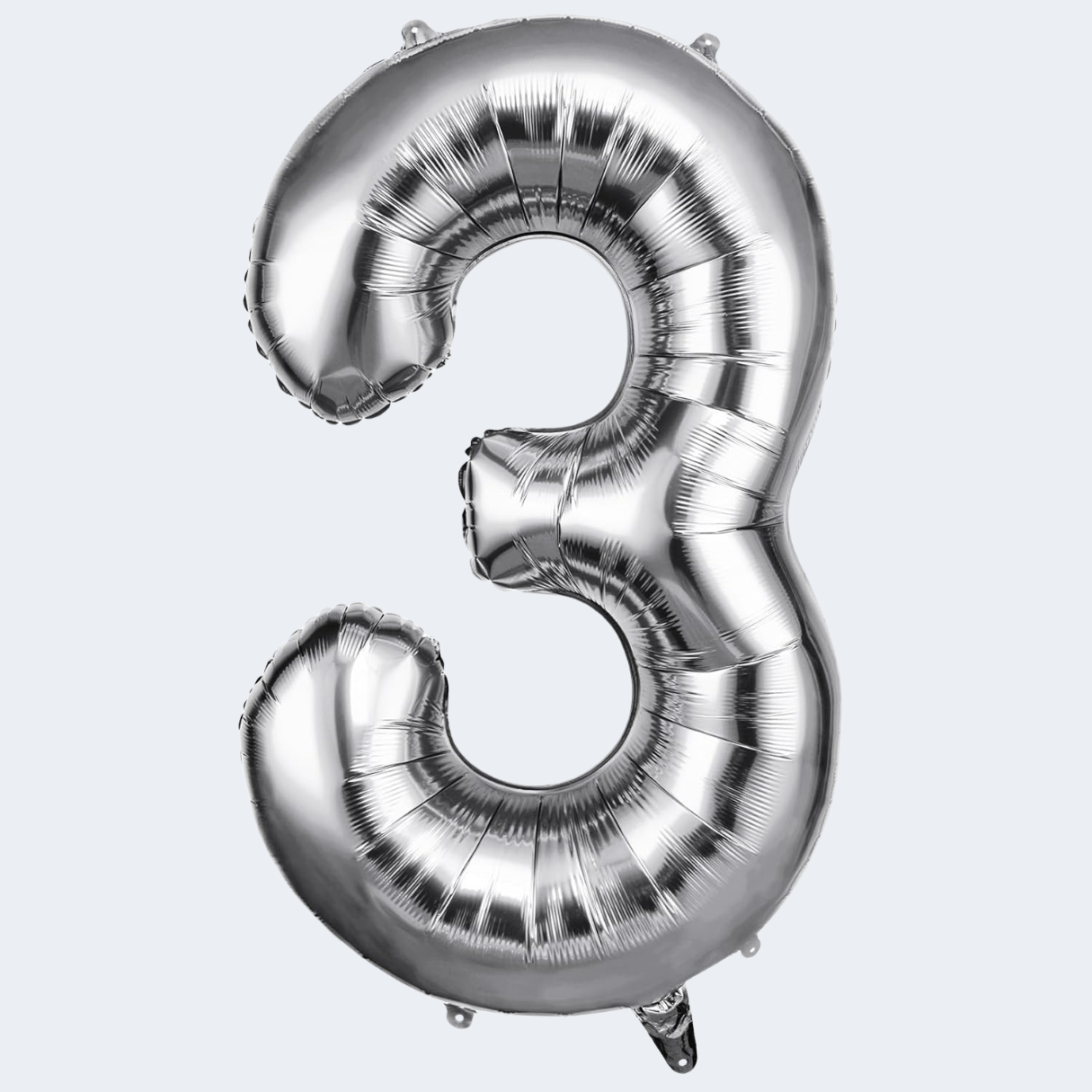 Globos Número Metalizado Plateado 32 cm